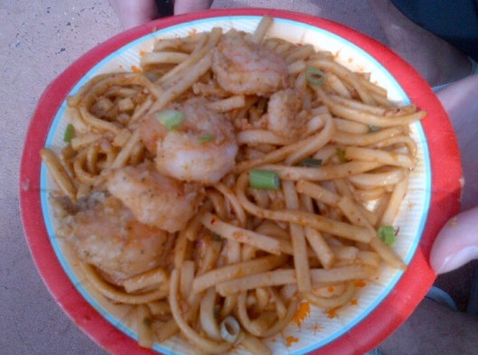Black Pepper Shrimp with Sichuan Noodles - China